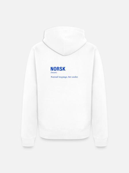 NORWEGEN Norway Norwegische Sprache Norwegisch - Unisex Premium Bio Zip Hoodie - Weiß