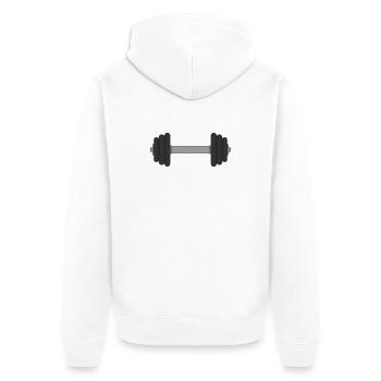 Haltère - Veste à capuche bio Premium Unisexe - blanc - Dos - Thijin (182cm)