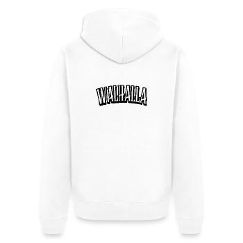 walhalla viking wikinger shirt - Unisex Premium Bio Zip Hoodie - Weiß - Hinten - Thijin (182cm)
