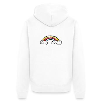 Coups d’arc de pinceau arc-en-ciel - Veste à capuche bio Premium Unisexe - blanc - Dos - Thijin (182cm)