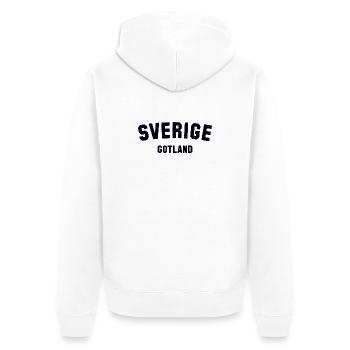 GOTLAND Sweden Schweden - Unisex Premium Organic Zip Hoodie - white - Back - Thijin (182cm)