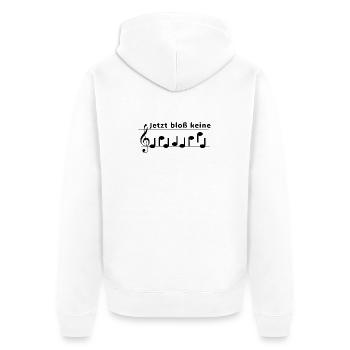 Jetzt bloß keine Ehefehde - Notenschrift Musiker - Unisex Premium Bio Zip Hoodie - Weiß - Hinten - Thijin (182cm)