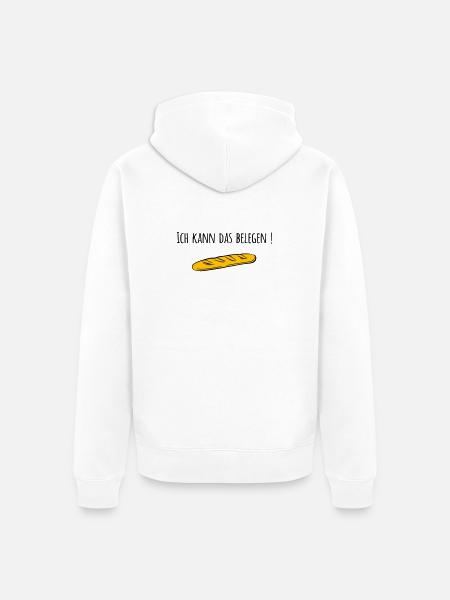 Baguette - Unisex Premium Bio Zip Hoodie - Weiß