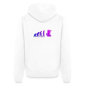 Statement for all motocross - Unisex Premium Organic Zip Hoodie - white - Back - Thijin (182cm)