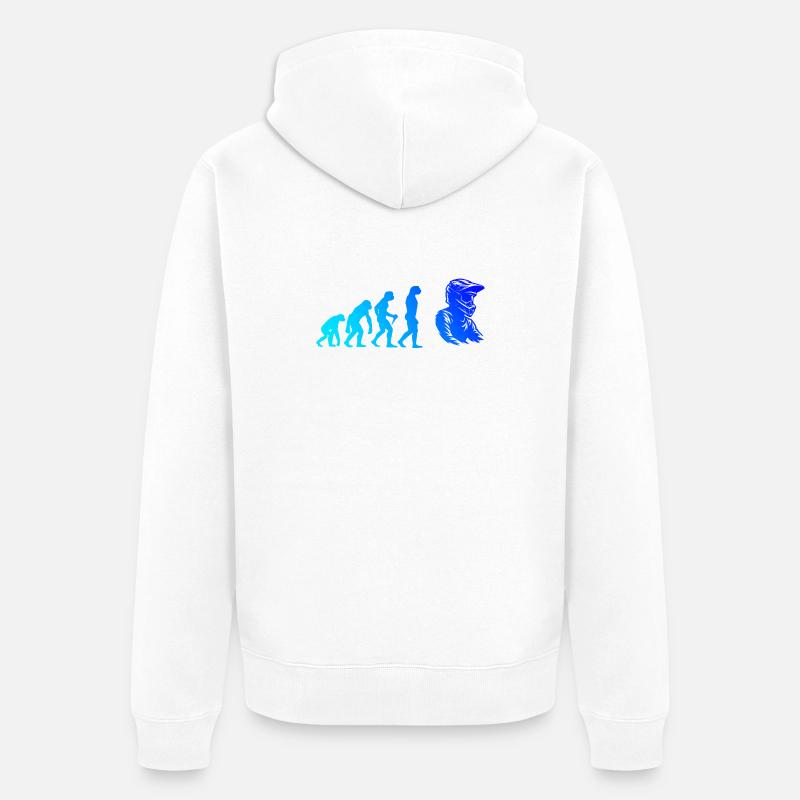 Conception compacte du motocross - Veste à capuche bio Premium Unisexe - blanc