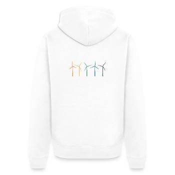 Pinwheel Retro Vintage Nature Conservation Nature - Unisex Premium Organic Zip Hoodie - white - Back - Thijin (182cm)