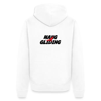 Graphisme Hang Gliding Rouge Intense - Veste à capuche bio Premium Unisexe - blanc - Dos - Thijin (182cm)