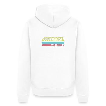Saying journalist - Unisex Premium Organic Zip Hoodie - white - Back - Thijin (182cm)