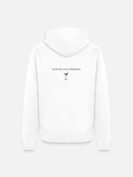 support day drinking - Unisex Premium Bio Zip Hoodie - Weiß