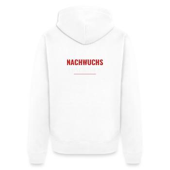 Nachwuchs Löschcrew – Teamshirt für Kinder - Unisex Premium Bio Zip Hoodie - Weiß - Hinten - Thijin (182cm)