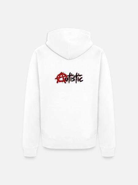 autistic - Autismus - Unisex Premium Bio Zip Hoodie - Weiß