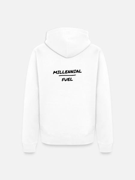 Avocado - Millennial Fuel - Guacamole - Unisex Premium Bio Zip Hoodie - Weiß