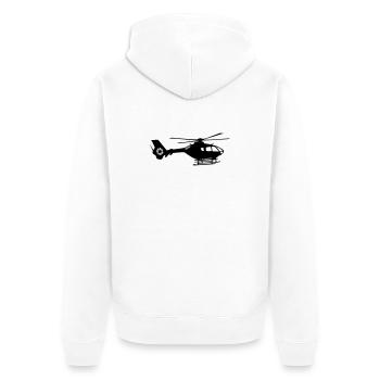 EC135 helicopter - Helicopter - Unisex Premium Organic Zip Hoodie - white - Back - Thijin (182cm)