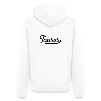 2541614 112658513 Tourer - Unisex Premium Organic Zip Hoodie - white - Back - Thijin (182cm)