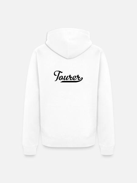 2541614 112658513 Tourer - Unisex Premium Organic Zip Hoodie - white