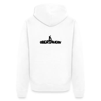 Obertauern Snowboard Snowboarder - Unisex Premium Bio Zip Hoodie - Weiß - Hinten - Thijin (182cm)