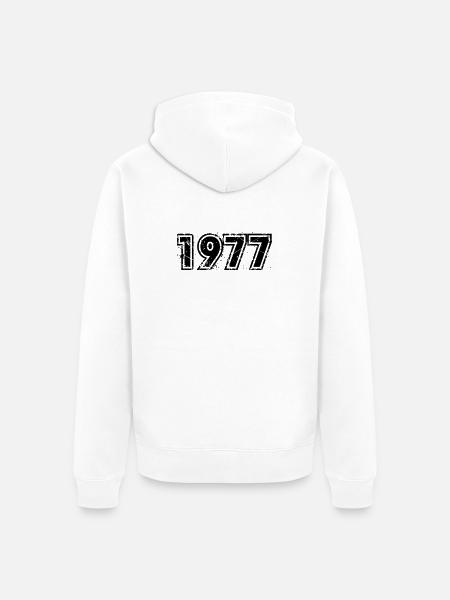 Jahrgang 1977 - Unisex Premium Organic Zip Hoodie - white