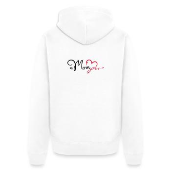 Love Mom Geschenk Muttertag Mama - Unisex Premium Bio Zip Hoodie - Weiß - Hinten - Thijin (182cm)