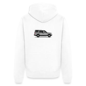 Discovery 4 Gray - Unisex Premium Organic Zip Hoodie - white - Back - Thijin (182cm)