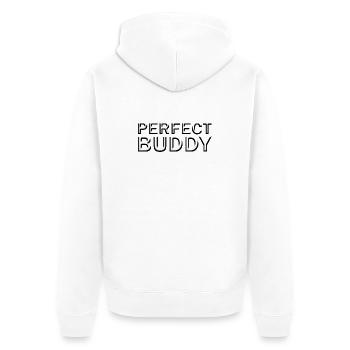Perfect Buddy - Unisex Premium Organic Zip Hoodie - white - Back - Thijin (182cm)