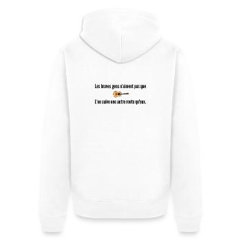 La mauvaise réputation  - Veste à capuche bio Premium Unisexe - blanc - Dos - Thijin (182cm)