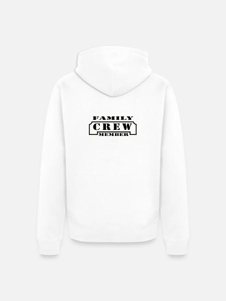 Family Crew Member - Unisex Premium Bio Zip Hoodie - Weiß