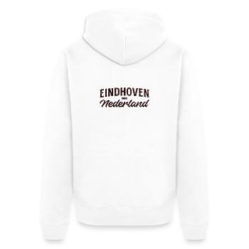 Eindhoven Nederland Script Logo - Unisex Premium Organic Zip Hoodie - white - Back - Thijin (182cm)