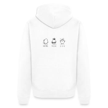 raserei polizei eieiei lustig - Unisex Premium Bio Zip Hoodie - Weiß - Hinten - Thijin (182cm)