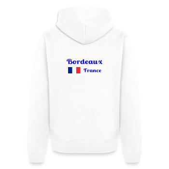 Bordeaux France- Stylish prints - Unisex Premium Organic Zip Hoodie - white - Back - Thijin (182cm)