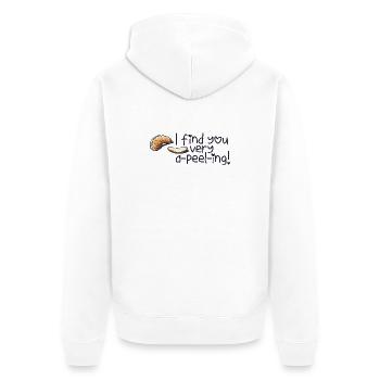 a-peel-ing - Unisex Premium Bio Zip Hoodie - Weiß - Hinten - Thijin (182cm)