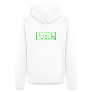 Futuristic Neon Background Print - Unisex Premium Organic Zip Hoodie - white - Back - Thijin (182cm)