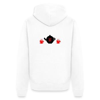 Cérémonie du thé chinoise - Veste à capuche bio Premium Unisexe - blanc - Dos - Thijin (182cm)
