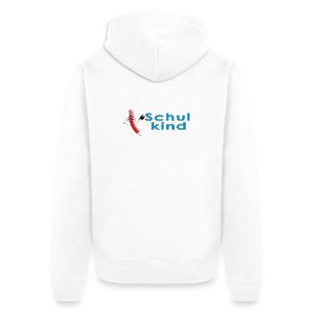Lustiger Schulstift zum Schulanfang - Unisex Premium Bio Zip Hoodie - Weiß - Hinten - Thijin (182cm)