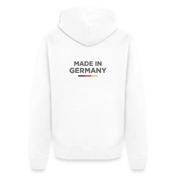 Made in Germany Shirt - Unisex Premium Organic Zip Hoodie - white - Back - Thijin (182cm)