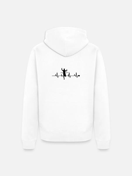 bishop - Unisex Premium Organic Zip Hoodie - white