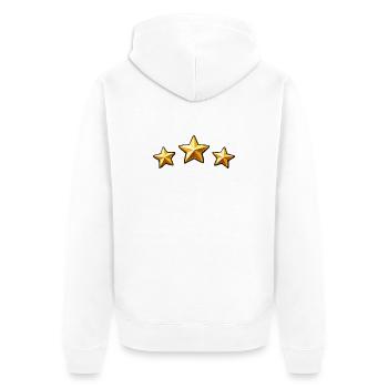 sterne - Unisex Premium Bio Zip Hoodie - Weiß - Hinten - Thijin (182cm)