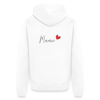 OMA. MAMA. OMA. MUTTERTAG - Unisex Premium Bio Zip Hoodie - Weiß - Hinten - Thijin (182cm)