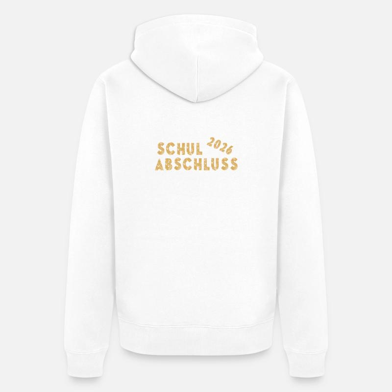 Schulabschluss 2026 - Unisex Premium Bio Zip Hoodie - Weiß