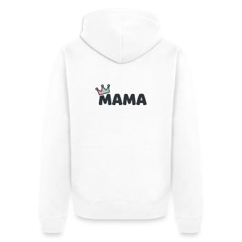 Mom Crown Queen Mother's Day Best Mom - Unisex Premium Organic Zip Hoodie - white - Back - Thijin (182cm)