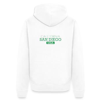 America California San Diego - Veste à capuche bio Premium Unisexe - blanc - Dos - Thijin (182cm)