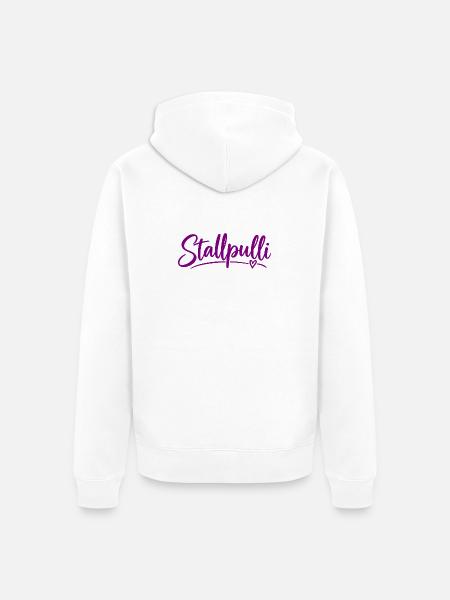 Stallpulli - Pferd - Reiterin - Stall - Pullover - Unisex Premium Bio Zip Hoodie - Weiß