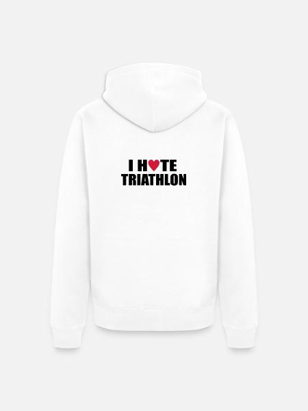 triathlon - Unisex Premium Organic Zip Hoodie - white