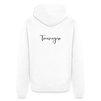Maid of maid of trust girlfriend hen party - Unisex Premium Organic Zip Hoodie - white - Back - Thijin (182cm)