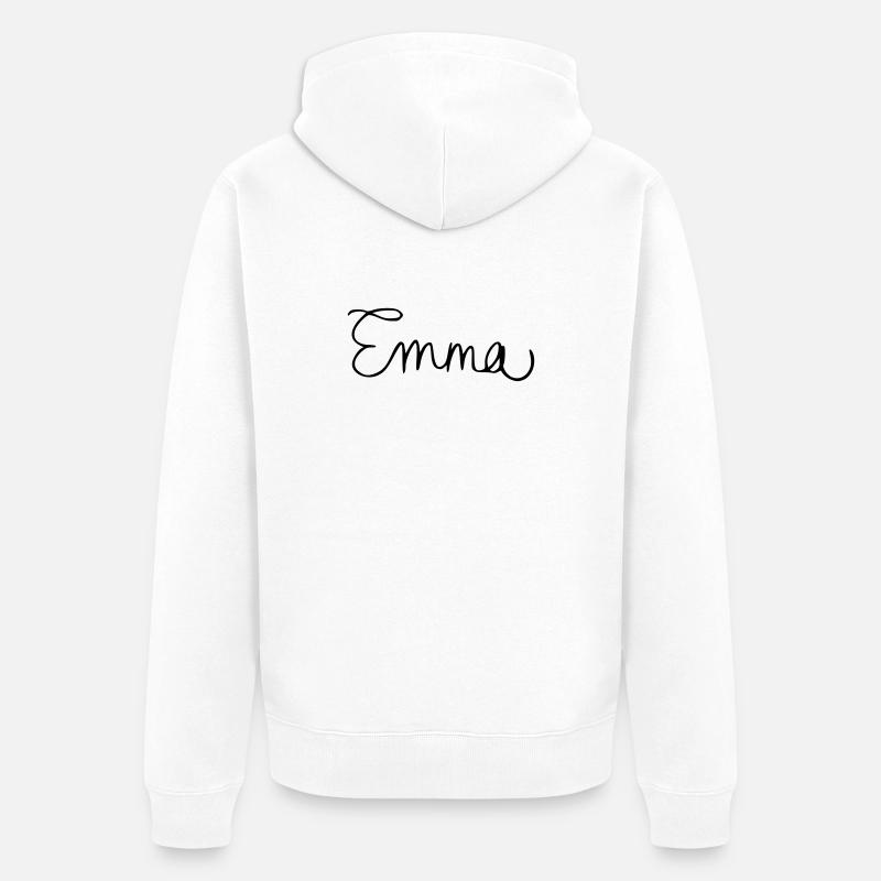 Emma - Unisex Premium Bio Zip Hoodie - Weiß