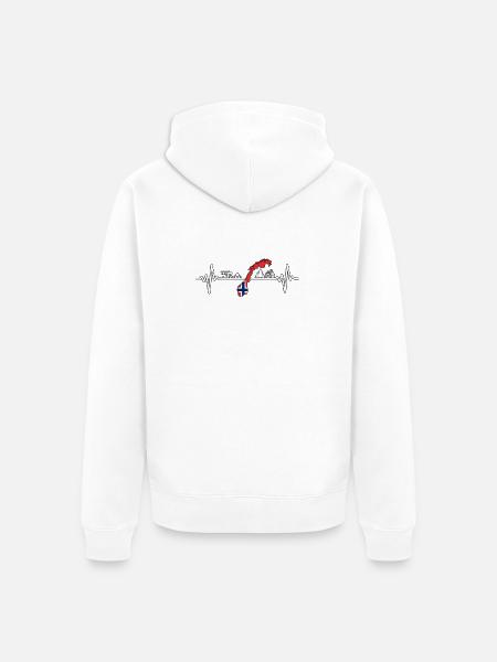 Norway Camper Norwegen Camping Design - Unisex Premium Bio Zip Hoodie - Weiß