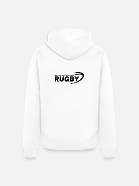 | DE RUGBY PAS DE SPORT COMME LE RUGBY - Veste à capuche bio Premium Unisexe - blanc