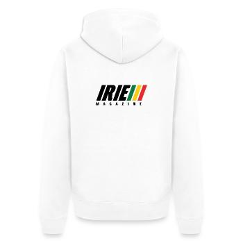 IRIE Magazine Reggae Rasta Roots Musique Culture - Veste à capuche bio Premium Unisexe - blanc - Dos - Thijin (182cm)