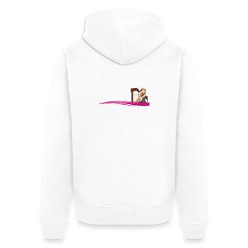 Harpiste sur vague | Musicien sur la vague - Veste à capuche bio Premium Unisexe - blanc - Dos - Thijin (182cm)