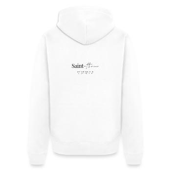 Saint-étienne - cadeau - hollywood - Veste à capuche bio Premium Unisexe - blanc - Dos - Thijin (182cm)