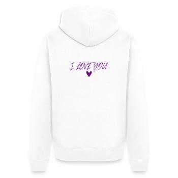 BONNE FÊTE. COEUR. BONNE FÊTE MAMAN. MAMAN - Veste à capuche bio Premium Unisexe - blanc - Dos - Thijin (182cm)